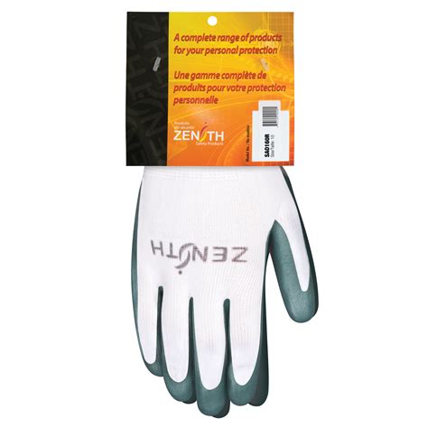 Zenith Safety Products Premium Comfort Coated Gloves 10 Nitrile Coating 13 Gauge Polyester