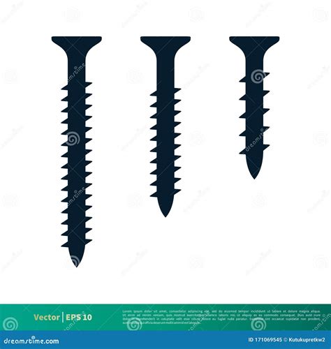 Definir Plantilla De Logotipo Del Vector De Iconos De Tornillo