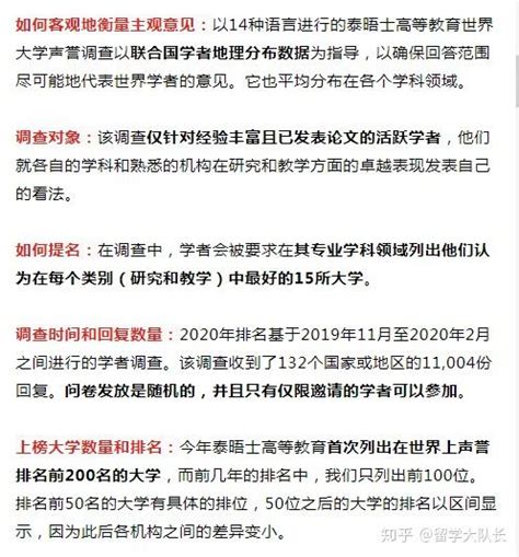 最新！2020泰晤士高等教育世界大学声誉排名发布！ 知乎