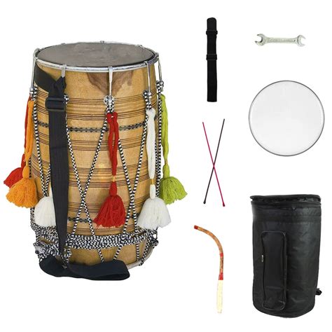 Festivity Musical Punjab Bhangra Dhol Mango Wood Musical Instruments