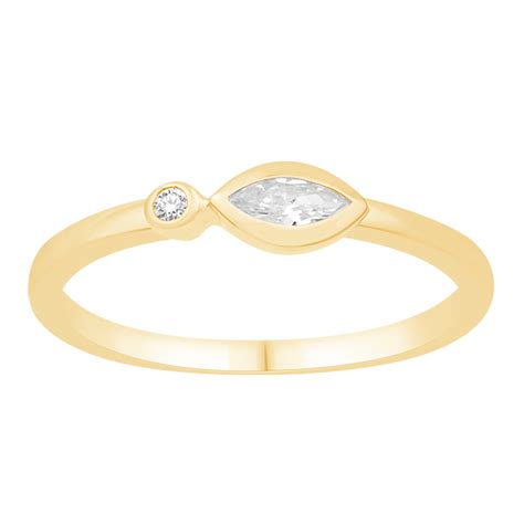 K Gold Fashion Ring With Diamonds