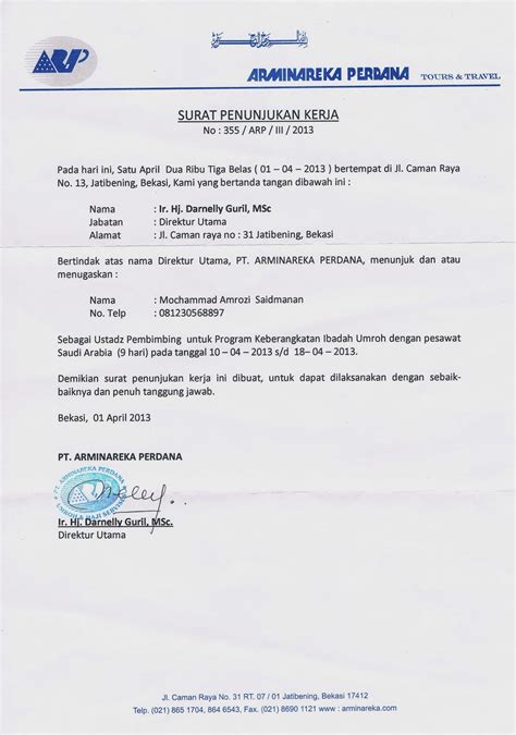 Contoh Surat Rekomendasi Untuk Pembuatan Paspor Delinewstv