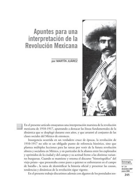 Pdf Apuntes Para Una Interpretaci N De La Revoluci N La