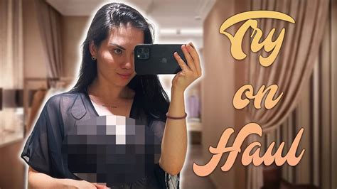 K Transparent Lingerie Try On Haul With Mirror View Irenvideos