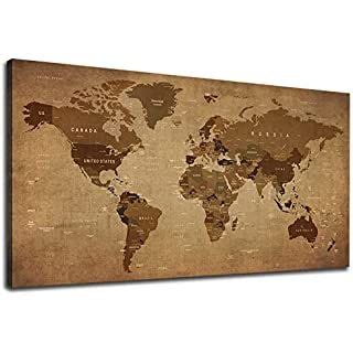 Antique World Map Poster - Perfect for Home or Office Decor