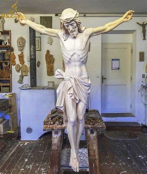 Religious hand carved marble jesus cross sculpture for fafctory price DZM-1042 | D&Z custom made ...