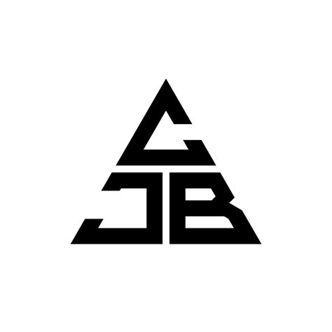 cjb diseño de logotipo de letra triangular con forma de triángulo