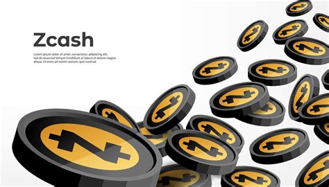 Zcash Zec Cryptocurrency Concept Banner Background Vector Art