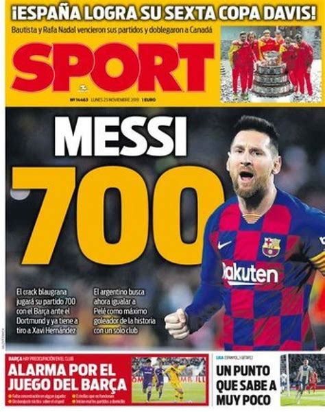 La Portada Del Diario Sport 25 11 2019