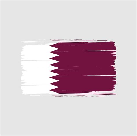 Qatar Flag Brush Strokes National Flag Vector Art At Vecteezy