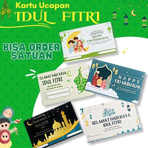 Jual Kartu Ucapan Idul Fitri Lebaran Thanks Card Hampers Bisa