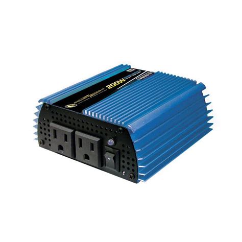 Power Bright 12 Volt Dc To Ac 200 Watt Power Inverter Pw200 12 The