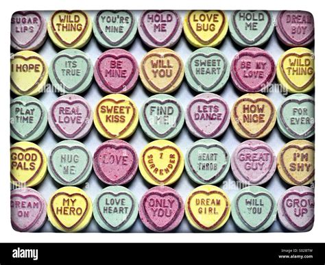 Love heart sweets hi-res stock photography and images - Alamy