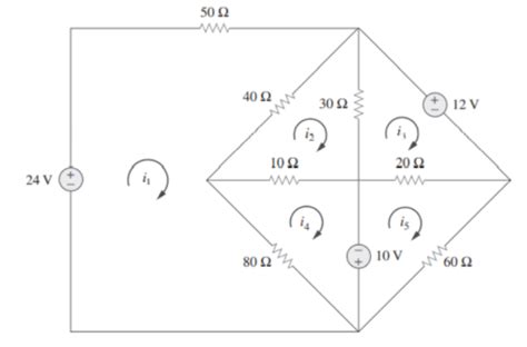 Solved Using Mesh Analysis Determine The Mesh Currents I1