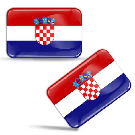 3D GEL AUFKLEBER Kroatien Kroatische Fahne Flagge Croatia Hrvatska Flag