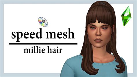 Speed Mesh 8 Millie Hair The Sims 4 YouTube