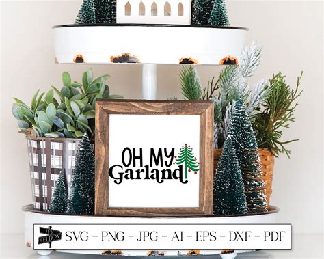 Oh My Garland Noelle Svg Sublimation Designs Christmas Svg Etsy