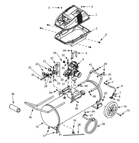 Husky 8 Gallon Air Compressor Parts Diagram