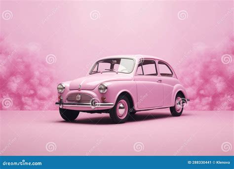 Classic Pink Car in Barbie Style Stock Image - Image of auto ...