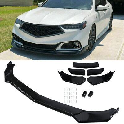 For Acura Tlx Glossy Black Front Bumper Lip Spoiler Splitter