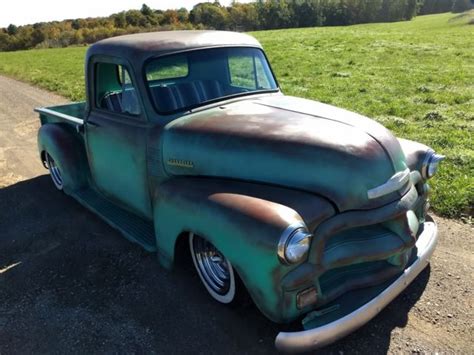 1955 Chevy 3100 Truck Early 55 Rat Rod Hot Rod Patina Slammed Lowered Classic Chevrolet