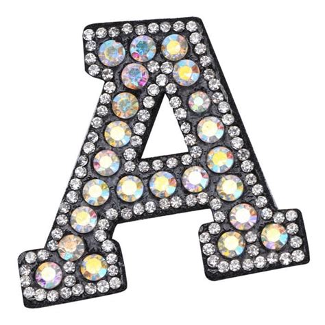 Sonew Applique De Lettres Pi Ces Strass Lettre Patch Strass Fer Sur