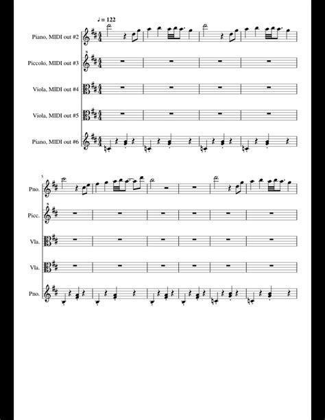 Undertale Snowy Sheet Music For Piano Piccolo Viola Download Free