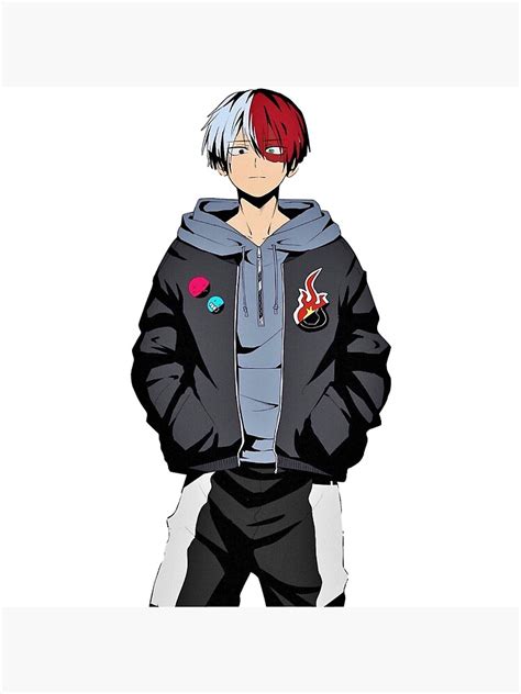 Shoto Todoroki My Hero Academia Bnha Mha Cool Hot Ice Canvas Print For Sale By Yuno186 Redbubble