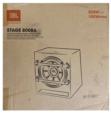 J B L STAGE 800BA ENCLOSURE Stage Series Powered 8 200mm Subwoofer