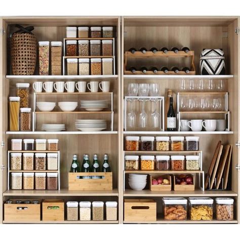 Cm Narrow Bamboo Pantry Shelf Matte White Kitchen Pantry Shelving