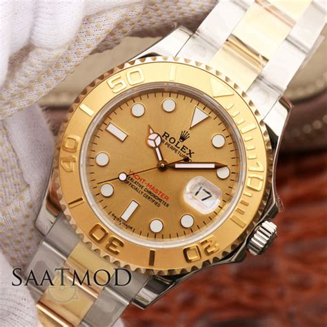 Rolex Yacht Master 3135 Sarı Kadran Clone ETA Saatmod