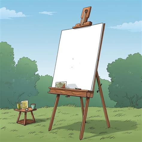 Premium Ai Image Easel With Pad Of Paper