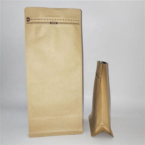 Eco Friendly 250g 500g 1kg 8 Sides Sealed Flat Bottom Zipper Coffee