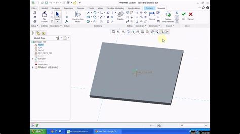 Creating Point Pattern In Creo Parametric Youtube