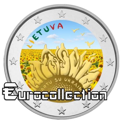 Euro Lituanie Ensemble Avec L Ukraine Couleur Eurocollection