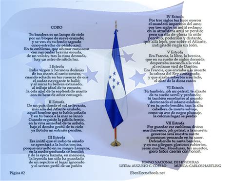 Letra Himno Nacional De Honduras Version Completa Y Original De Himno