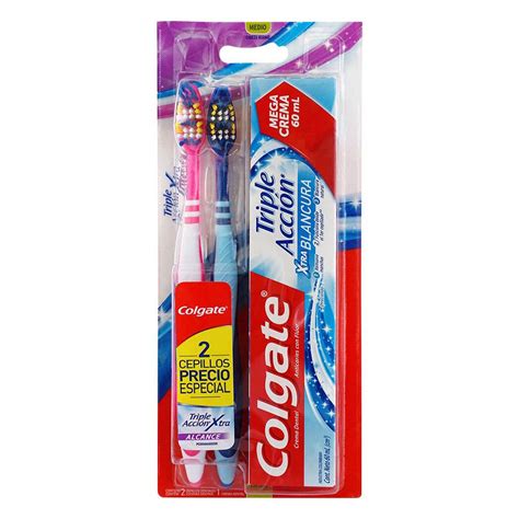 Cepillo Dental Colgate X 2Und Crema Triple Accion Xtra Blancura X 60