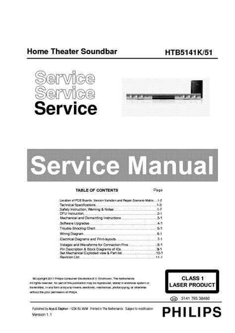 PHILIPS HTB5141K-51 314178538480 VER.1.1 Service Manual download ...