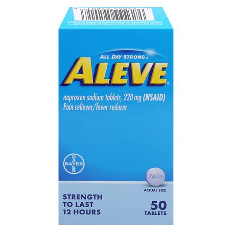 Save on Aleve Naproxen Sodium Pain Relief Fever Reducer 220 mg Tablets Order Online Delivery ...