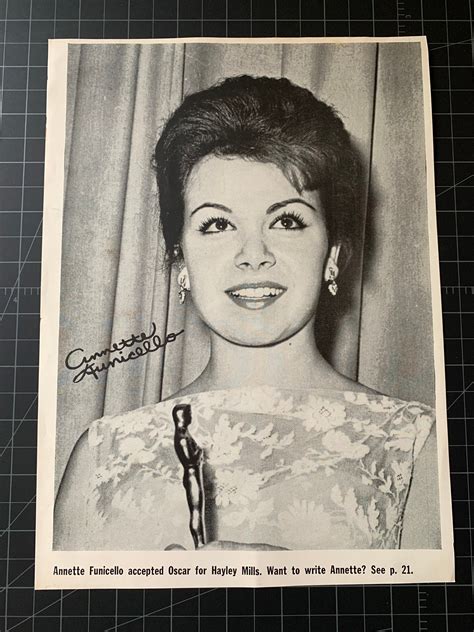 Vintage 1962 Hollywood Star Portrait Annette Funicello Etsy