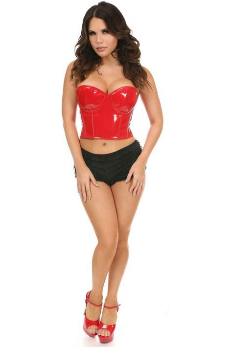 Daisy Corsets Lavish Red Patent Pvc Underwire Bustier