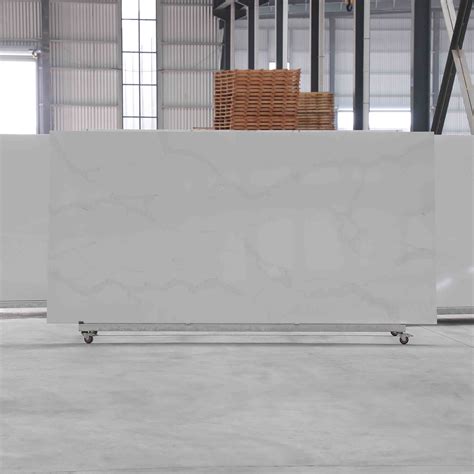 Heat Resistant Artificial Natural Veins Calacatta Stone Slab White