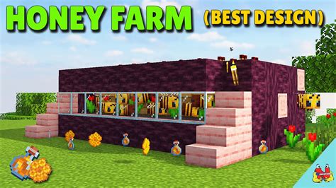 Easy Bee Farm In Minecraft Automatic Honey Farm Minecraft Minecraft Tutorial Youtube