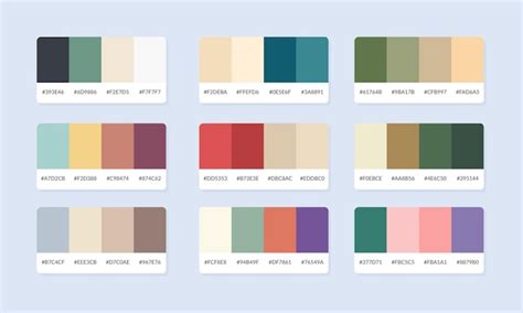 Premium Vector | 13 Pantone colour palette catalog samples Color swatch Set of abstract color ...