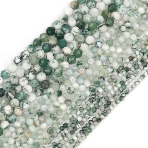 Tree Agate Faceted Beads Round Faceted Beads Dearbeads