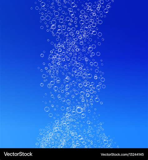 Effervescent Air Bubbles In Water Royalty Free Vector Image