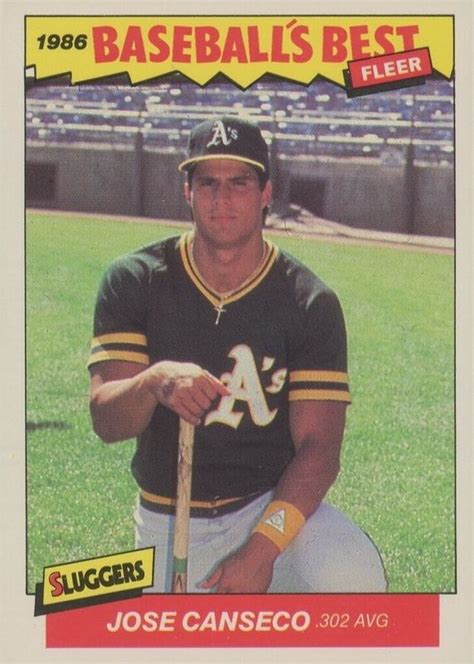 Jose Canseco 1986 Fleer 5 Baseball S Best Price Guide Sports Card