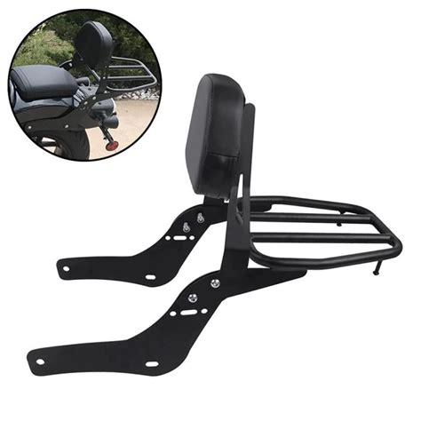 Motorcycle Sissy Bar Detachable Backrest Rear Passenger Seat Luggage Rack For Honda Rebel