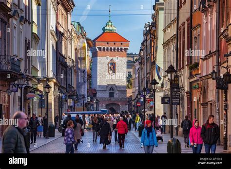 Krakow Cracow Poland September Group Of People On