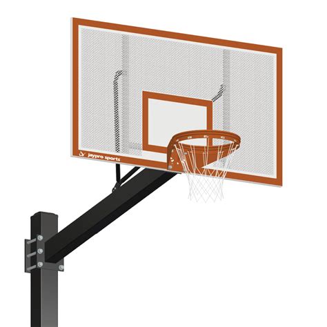 Basketball System Titan Powder Coated Black 6 In X 6 In Pole